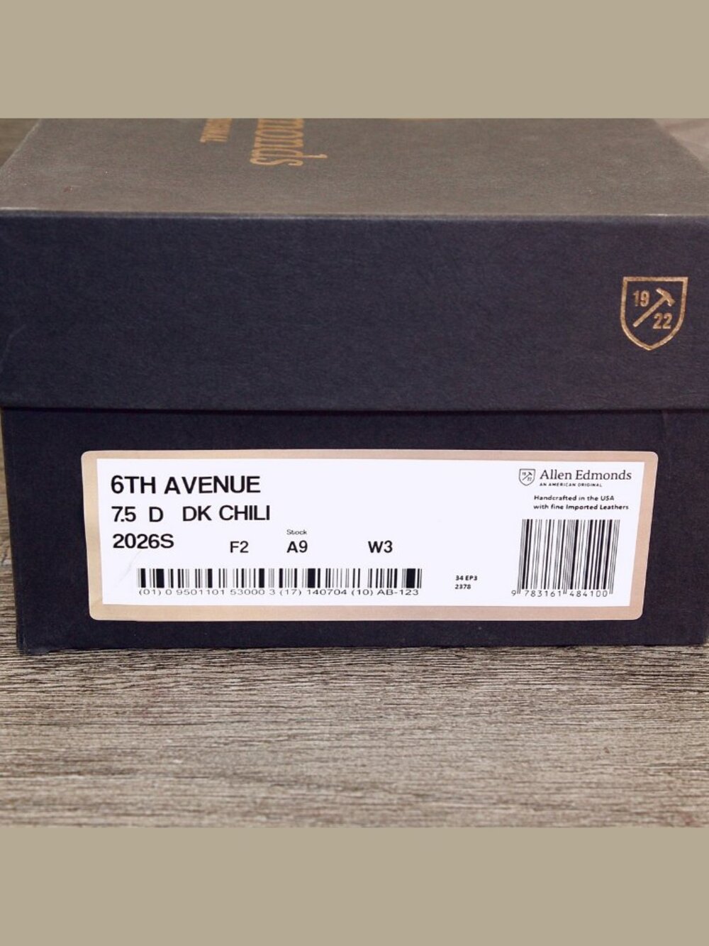 * NIB * $375 Allen Edmonds 6TH AVENUE Derby 7.5 D Dark Chili * add $15 new Trees - Picture 11 of 13